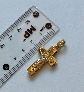 Colgante Crucifijo estilo Versace Oro Italiano 18k
