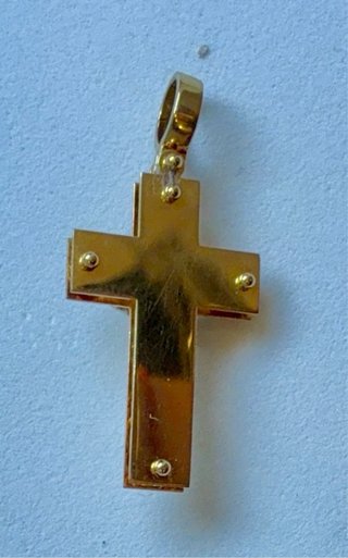 Colgante Crucifijo estilo Versace Oro Italiano 18k