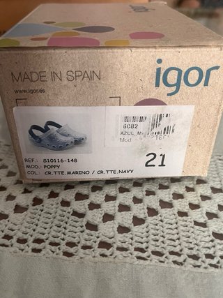 Zuecos Igor niño talla 21 azul marino