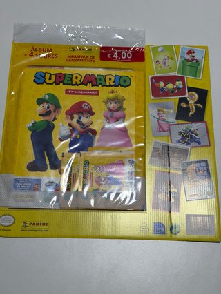 Álbum Super Mario Panini + 4 Sobres Megapack
