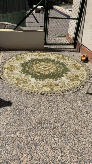 Alfombra redonda de lana