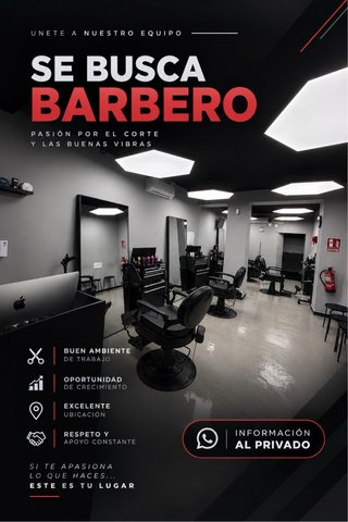 Estamos buscando barbero con experiencia