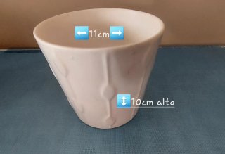 3 Vasi in Ceramica Beige e Bianco