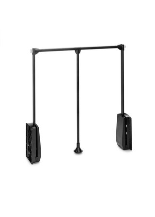 Colgador abatible armario metal negro dos unidades