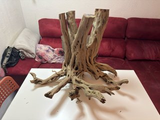 Tronco decorativo madera acuario