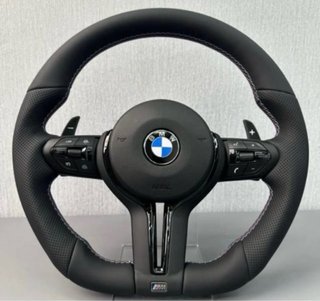 Volante BMW M achatado cuero
