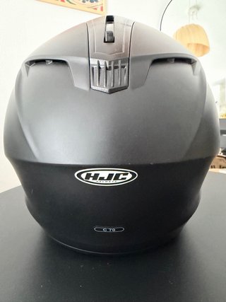 Casco de moto integral negro mate