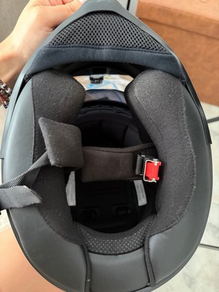 Casco de moto integral negro mate