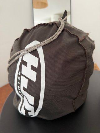 Casco de moto integral negro mate