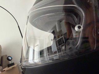 Casco de moto integral negro mate