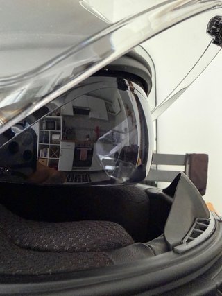 Casco de moto integral negro mate