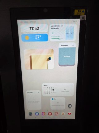 Frigorífico Samsung con pantalla