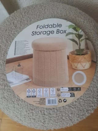Puff Reposapiés y Caja Almacenamiento