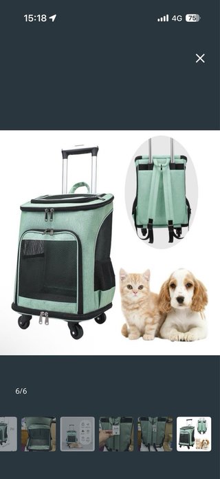 Mochila transportín para mascotas con ruedas
