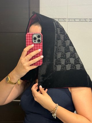 Mantilla Negra Terciopelo Labrado