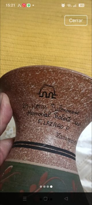 Jarrón vintage de cerámica