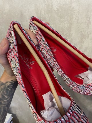Tacones rojos escamas talla 37 nuevos