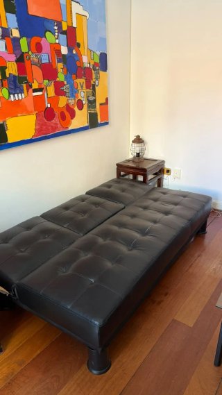 Sofá Cama 3 Plazas Negro