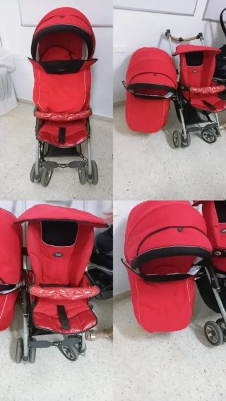 Carro de bebé completo rojo