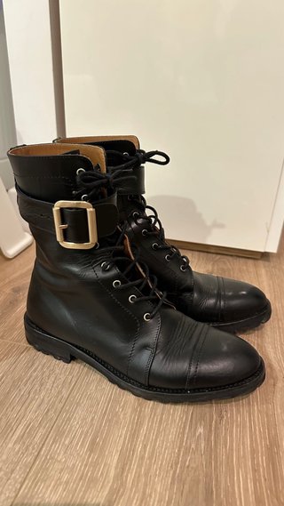 Botas de cuero negras Farrutx y Pieces talla 36