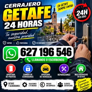 Cerrajero Getafe 24h