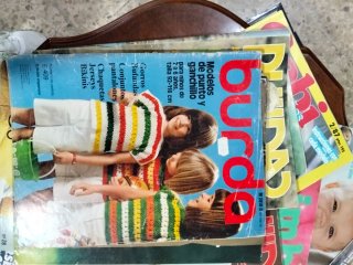 Lote de revistas de punto infantil vintage