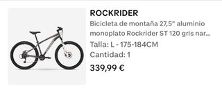Bicicleta montaña Rockrider