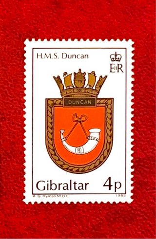 Sellos Heráldica Naval Royal Navy Gibraltar