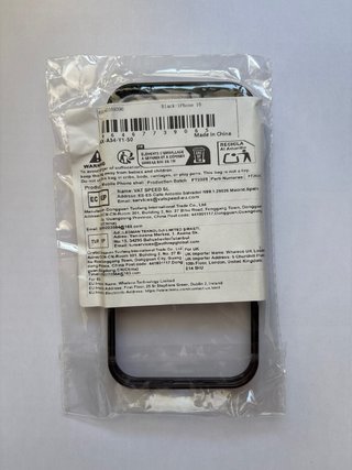 Funda iPhone 16  Negra-Transparente