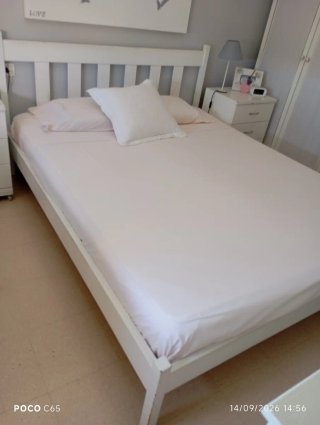 Cama Vintage IKEA Madera+Colchón Visco 160x200