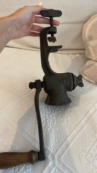 Fuelle/utensilio de chimenea con mango de madera