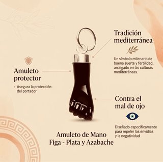 Colgante Higa Plata Cadena Negra