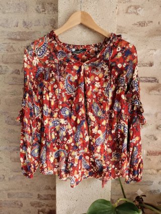 Blusa Zara Woman Talla M Estampada