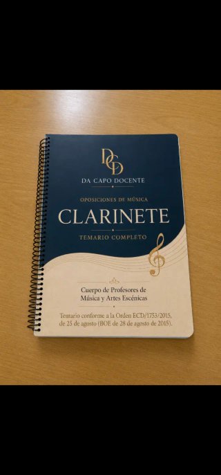 Temario Clarinete Oposiciones Música