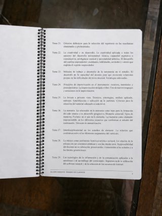 Temario Clarinete Oposiciones Música