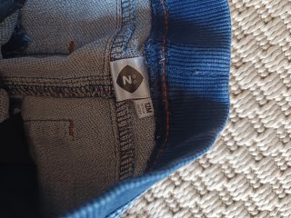 2 pantaloni bimbo jeans e velluto blu tg. 74