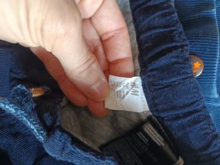 2 pantaloni bimbo jeans e velluto blu tg. 74