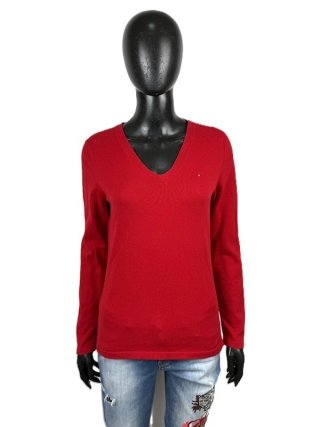 Tommy Hilfiger Maglione V Donna M Rossa Cotone