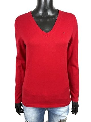 Tommy Hilfiger Maglione V Donna M Rossa Cotone