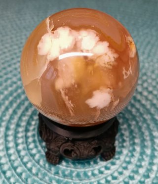 Sfera Agata Fiore Levigata