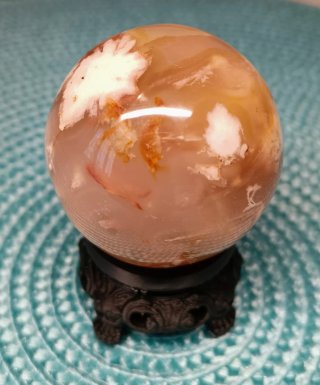 Sfera Agata Fiore Levigata