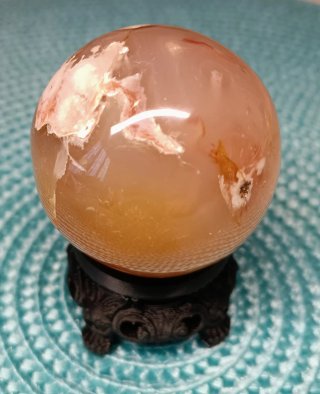 Sfera Agata Fiore Levigata
