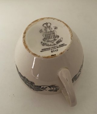 Gran taza antigua Gil Vargas floral