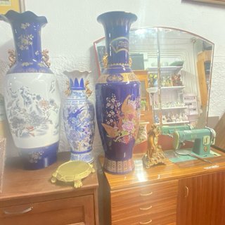 Juego de 3 jarrones de cerámica decorativos