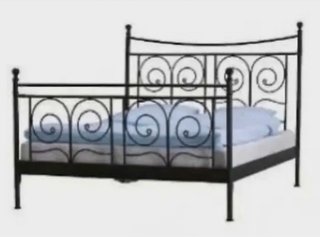 Estructura Cama Ikea Forja Negra + Colchón