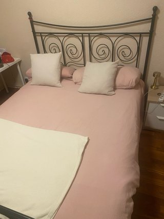Estructura Cama Ikea Forja Negra + Colchón+somier