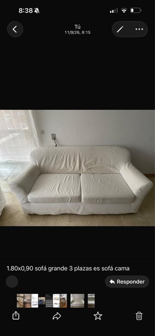 Sofá Cama 3 Plazas 1.80x0.90