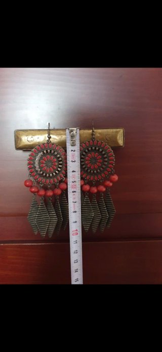 Pendientes Parfois rojos y plateados