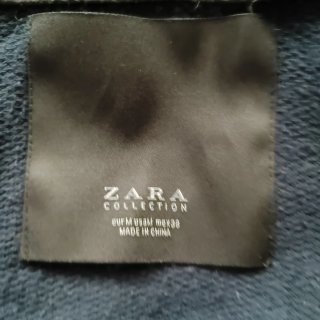 Cárdigan Zara Azul Marino con Cierre de Toggles