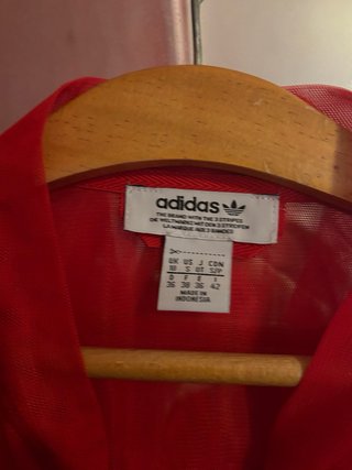 Chaqueta Adidas Roja Transparente #adiddas